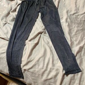 Cuddl Duds Black and Gold Kids Compression Pants